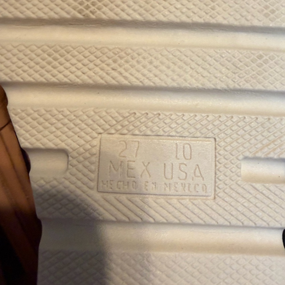 Macarena Collection Woven Leather Huarache Sandals Tan Slip On Flats Sz 10 - Picture 12 of 13